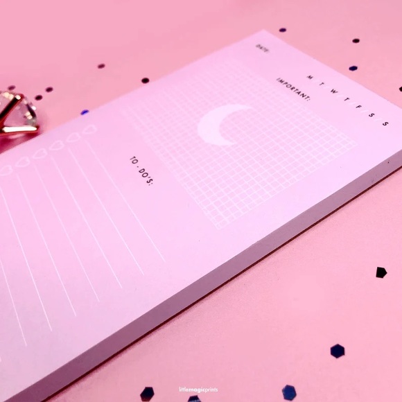 BACK TO SCHOOL NEW TO DO LIST NOTE PADS MOON 3.75" x 8" -- 50 PAGES GREEN,BEIGE - Picture 2 of 5